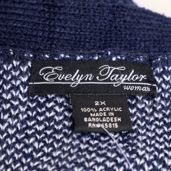 NWT Evelyn Taylor long stars sweater - 2X - Picture 9 of 9